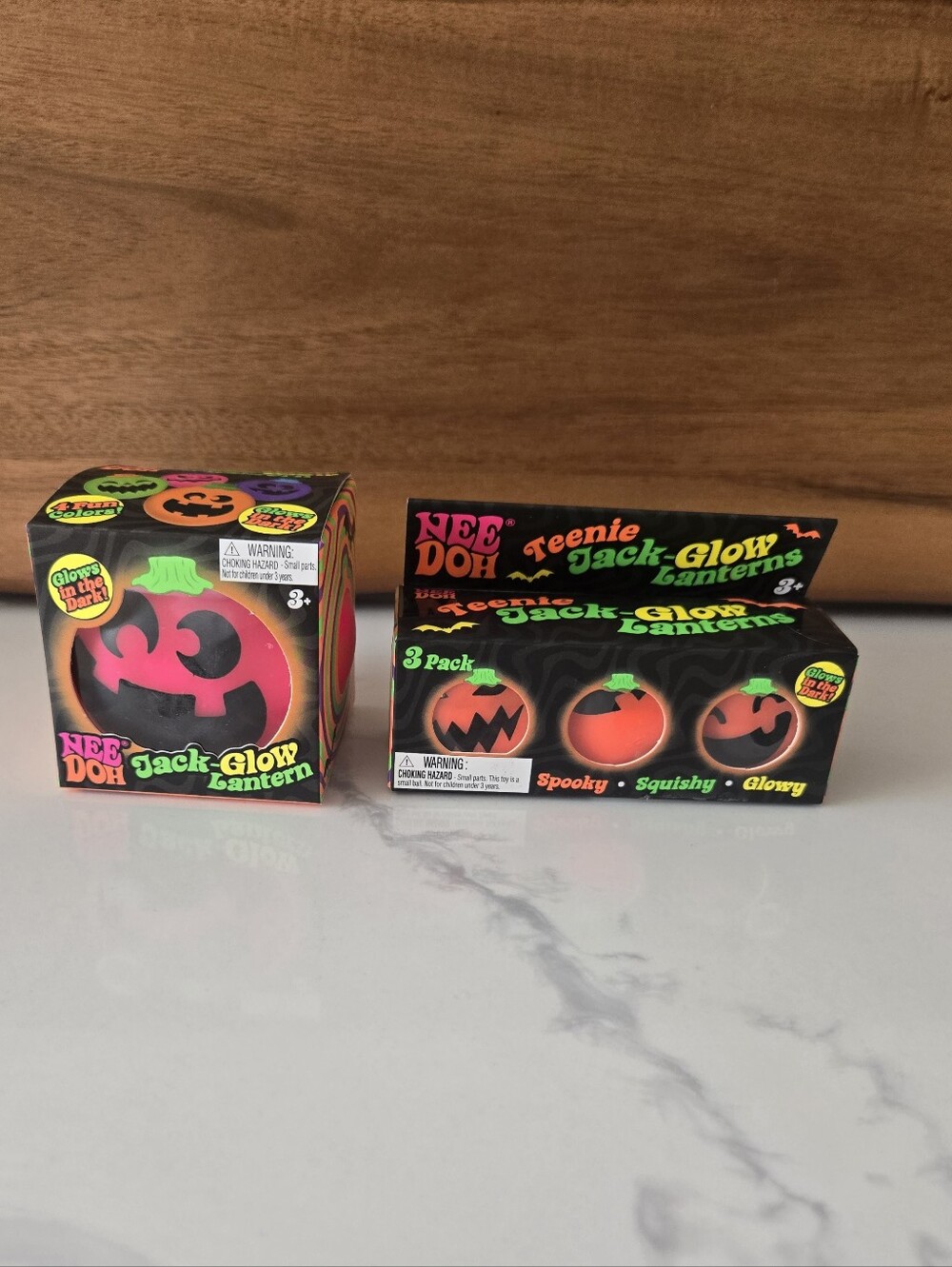 NWT NeeDoh Jack-Glow Lantern & Teenie Lanterns Halloween Bundle HTF VHTF
